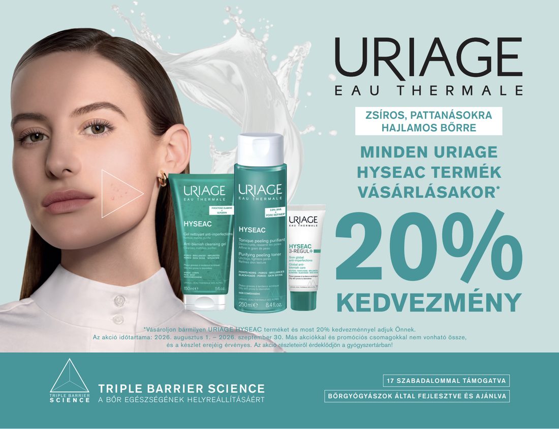 Uriage Hyseac akció — 20% kedvezmény