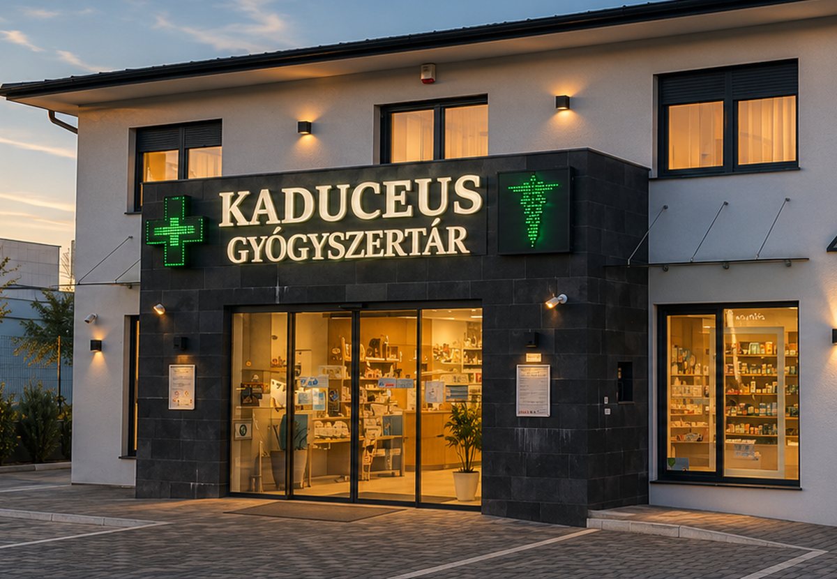 A patika akadálymentes, automata ajtós bejárata